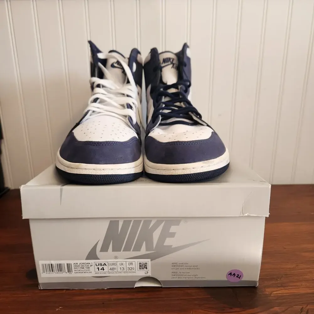 Jordan 1 Men's Size 14 Retro‎ High CO.JP Midnight Navy 2020 DC1788-100 Rare Nike